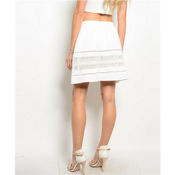 White Crochet Skirt {Very J} - Picture 3 of 4